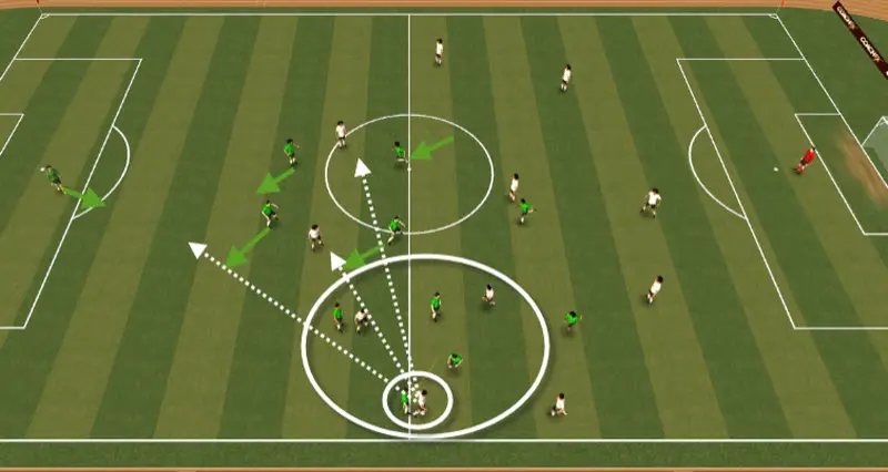 What is the definition of pressing in football?