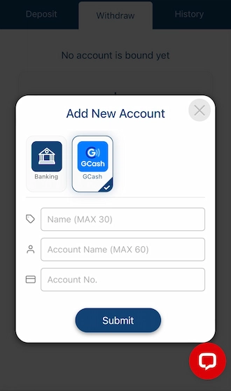 Step 5: Choose an account type and fill in your account information.