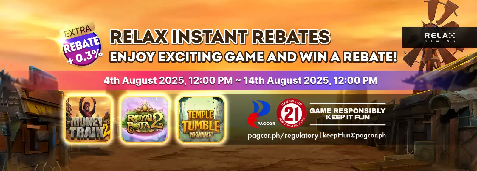 RELAX, INSTANT REBATES, ENJOY EXCITING GAME AND WIN A REBATE!